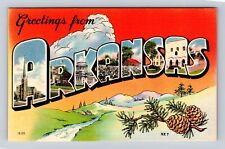 AR- Arkansas, General Greetings, LARGE LETTER, Antique, Vintage Postcard picture