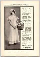 1918 Print Ad Grape-Nuts Cereal The Home Soldier WWI Doing Her Part Basket picture