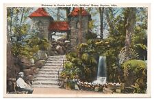 Vintage Dayton Ohio OH Postcard Entrance to Grotto and Falls Soldier's Home Unp. picture