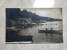 SILVER LAKE New York NY Women In Canoe Vintage Real Photo Postcard RPPC Unposted picture