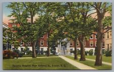 Sumter SC-South Carolina, Twomey Hospital, Entrance, Grounds, Linen Postcard picture