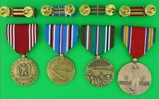 4 WWII Army Medals & Ribbon Bars for Service in Europe Campaign (ETO) picture