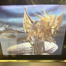 Vintage Foil Holographic Dragon Queen Picture Art picture
