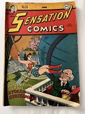 1946 WONDER WOMAN #54 SENSATION COMICS VG Golden Age Comic Book WILDCAT picture
