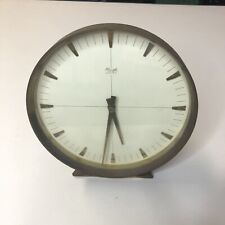 Vintage Kienzle Quartz Date MCM Gold Desk Mantle Clock Made in Germany Works picture