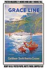 11x17 POSTER - 1957 Grace Line Caribbean South American Cruises 2 picture