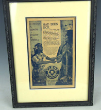 FRAMED 1897 PABST MILWAUKEE MALT EXTRACT POCOHONTAS Print Ad picture
