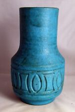 Mid Century Modern Alvino Bagni Rosenthal Netter Italy Blue Pottery Vase picture