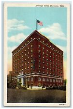 c1930's Albridge Hotel Building Cars Street View Shawnee Oklahoma OK Postcard picture