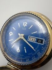 Vintage Elgin World Time Travel Alarm Clock Works picture