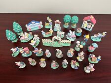 Cottontail Lane Bunny Figurines & Accessories -34 Pieces NO BOX picture