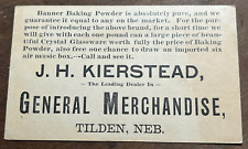 Antique Victorian Trade Card General Merchant Tilden Nebraska T1 picture