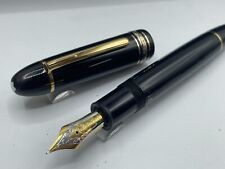 Montblanc Diplomat Meisterstuck c2010s Fountain Pen Black Gold Trim 18k M 149 picture