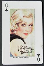 Constance Bennett American Actress Movie Star Single Swap Playing Card  picture