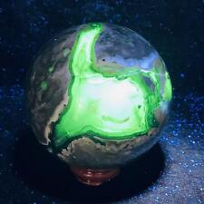 Natural Rare Volcanic Agate Crystal Sphere Healing 1000G (UV Reactive crystal) picture