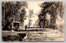 Carnation Milk Dairy Truck National Parks Highway Big Timber Montana c1915 RPPC picture