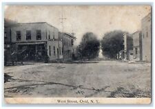 c1910's West Street Ovid Grocery Scene New York NY Unposted Vintage Postcard picture