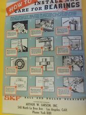 Vintage SKF Ball & Roller Bearing Chart Poster Garage Man Cave 17