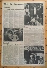 1969 full page newspaper feature -Meet The Astronauts of Apollo 12 & families picture