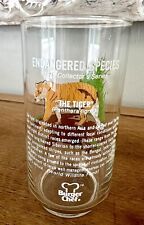 Burger Chef Glass Endangered Species Tiger Collectors Series Unused 1978 picture