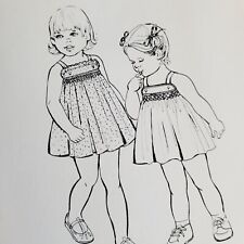 Childrens Corner Smocked Dress Katina Pattern #49 Size 5-6 picture