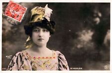 Yvonne De Morlaix Hand Colored Walery Real Photo Postcard rppc - French Actress picture