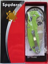 New Spyderco Knifejoy Exclusive Manix 2 Neon Green G10 - Satin 20CV C101GPNGR2 picture