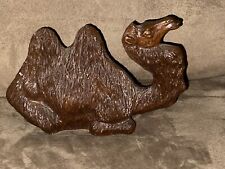 RED MILL Mfg Manufacturing Sitting CAMEL Brown Resin Figurine Handcrafted USA picture