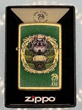 2024 Anne Stokes Earth Wolf 46407 Gold Zippo Lighter NEW picture