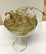 Silvestri crystal keepsake ornament glass Millenial 4” x 2x champagne glass 2000 picture