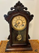 1878 Antique INGRAHAM & CO Shelf Clock Working Great picture