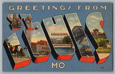 Postcard Greetings From St. Louis, Missouri, Large Letter picture