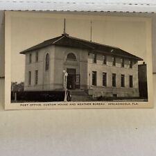 Apalachicola FL-Florida, Post office custom house Rppc Antique, Vintage Postcard picture