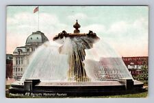Providence RI-Rhode Island, Bajnotti Memorial Fountain, Antique Vintage Postcard picture