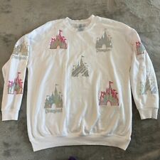 Disney Parks Cinderella's Castle All Over Print Pull Over Shirt LARGE Reflective picture