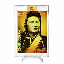 CHIEF JOSEPH 1877 Card 2023 GleeBeeCo Holographic #CH18 Rare *GOLD* Encased 1/1 picture