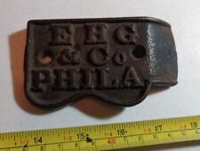 Vintage E H G & Co Phila Philadelphia Advertising Cast Iron Metal Piece picture