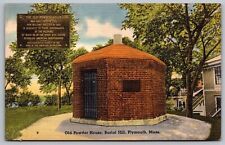 Old Powder House Burial Hill Plymouth Ma Massachusetts Postcard picture