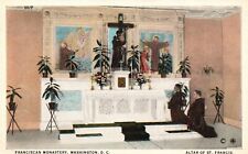 Postcard Washington DC Franciscan Monastery Altar St Francis Assisi Old PC H9593 picture