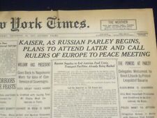 1917 DECEMBER 24 NEW YORK TIMES - KAISER TO ATTEND RUSSIAN PARLEY LATER- NT 8268 picture