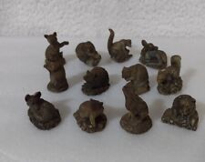 1981 Franklin Mint The Woodland Animals Jane Lunger Pewter Figures Set of 12 picture