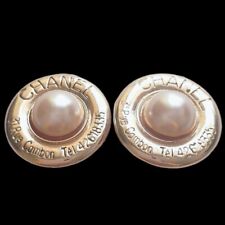CHANEL 31 RUE CAMBON CLIP ON DESIGNERS EARRINGS WOMEN'S VINTAGE picture