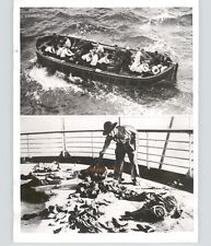 LIFEBOAT with Survivors & Abandoned Clothes 'Morro Castle' 1959 Press Photo picture