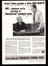 1947 Johns Manville ad  Sewer pipe Vintage magazine print ad picture