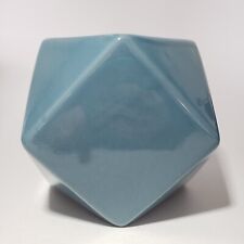 Vintage Inarco Planter Vase Blue Geometric Unusual Shape CR-1098 picture