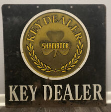 Vintage Shamrock Oil Dealer Metal Sign 30” picture