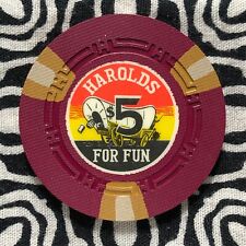 Harolds Club $5 For Fun Reno, Nevada Gaming Poker Casino Chip EX6 picture