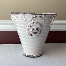 VTG MCM Clay Pottery Vase/ Planter, Unmarked, 8 5/8” W x 8 1/4” T, 4 lbs 13 ozs picture