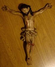 Antique 17th/18th Cent HANDCARVED WOOD CHRIST CORPUS 405mm picture