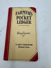 Vintage 1941 - 1942 JOHN DEERE FARMERS POCKET LEDGER ~ Halstead KS UNUSED picture